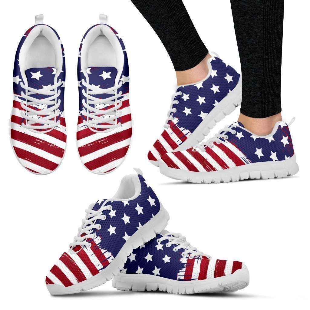 4th of July U.S. Flag Running Shoes - Designs by MyUtopia Shout Out