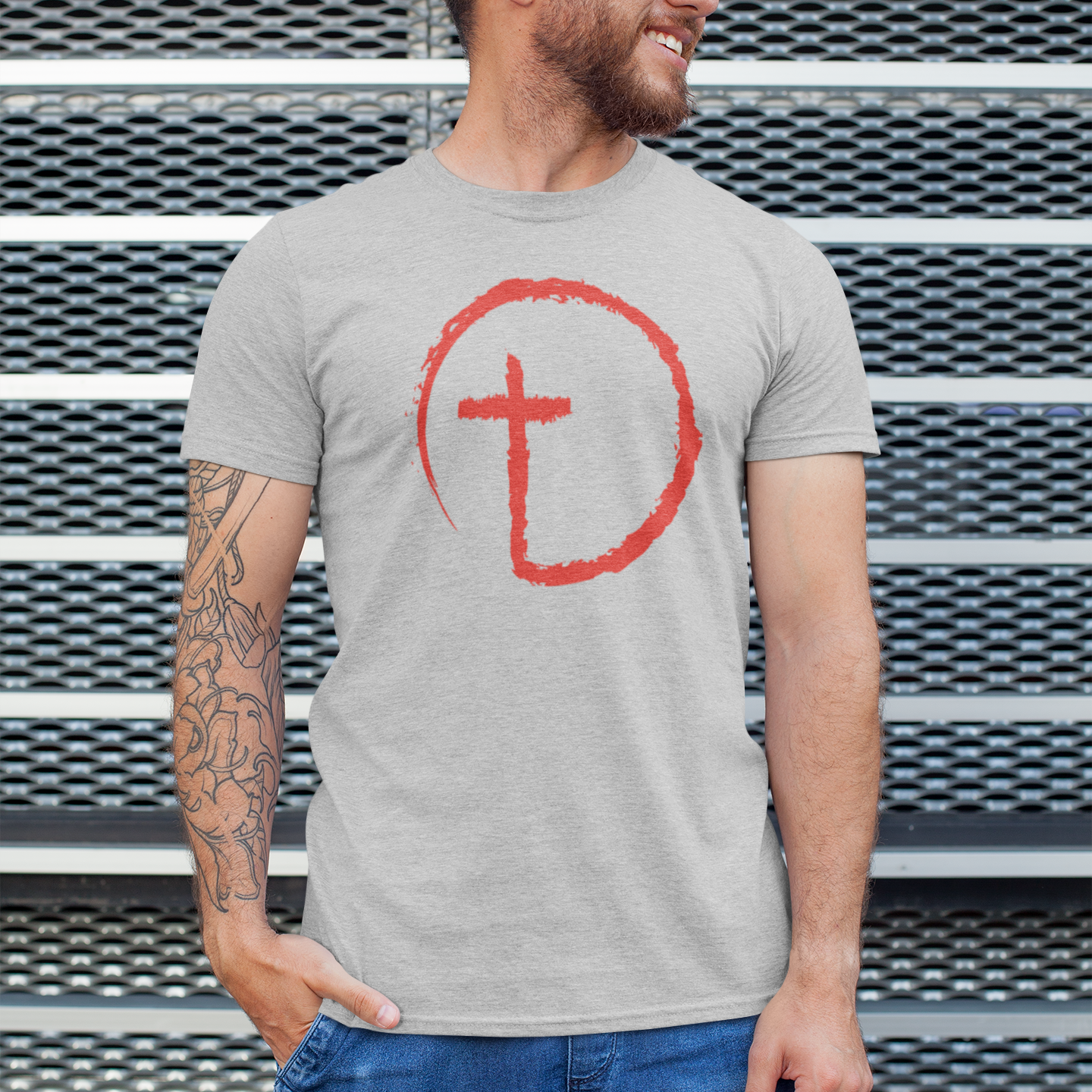 Abstract Cross Circle Adult Unisex T-Shirt - Designs by MyUtopia Shout Out