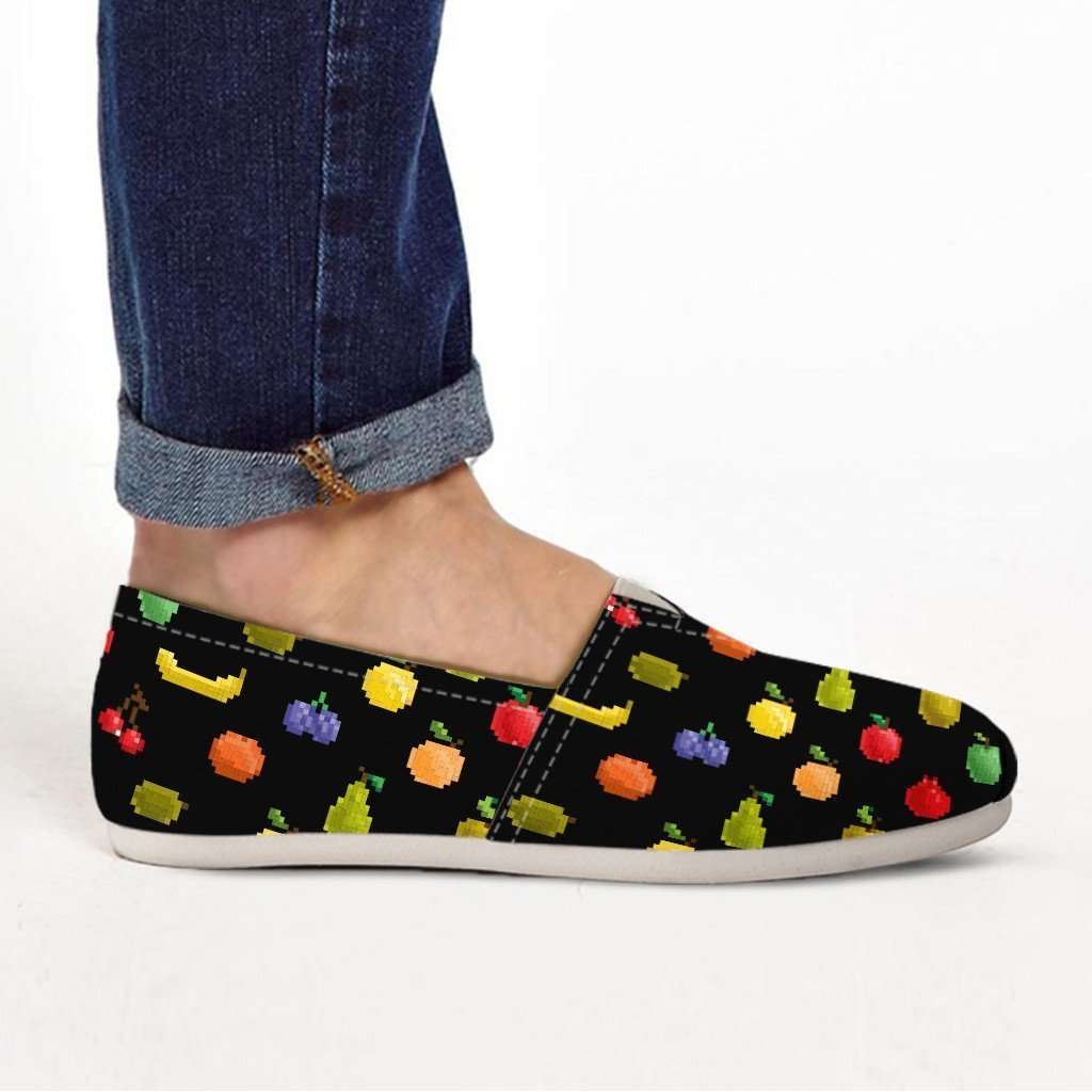 Bitmap Fruit Casual Canvas Slip on Shoes Women's Flats – Designs by ...