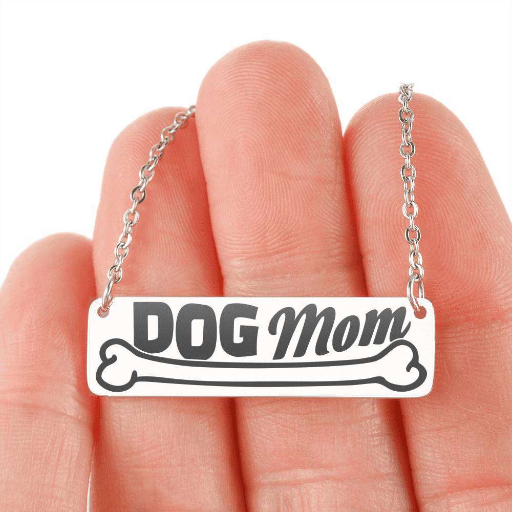 dog mom bar necklace