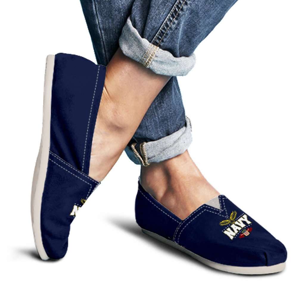 navy canvas slip on shoes womens