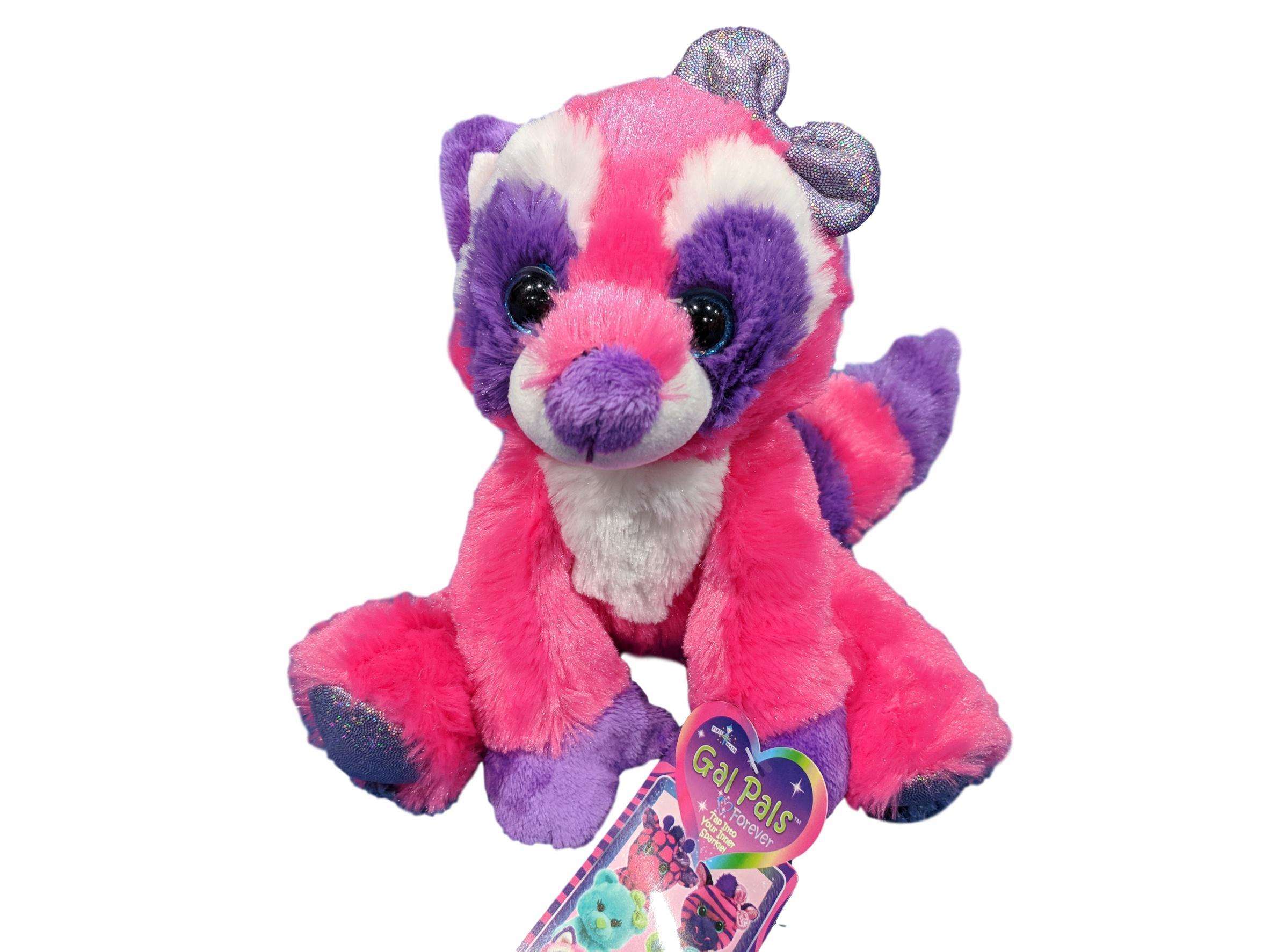 pink raccoon stuffed animal