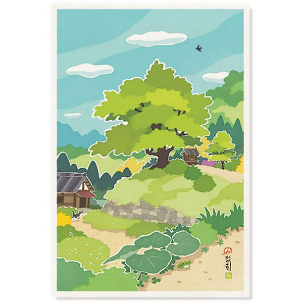 Carte Postale Chat - A la Montagne | Moshi Moshi Papeterie Japonaise