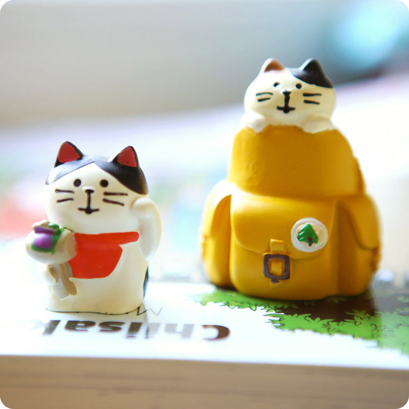 Mini Figurine Chat Cartable Moshi Moshi