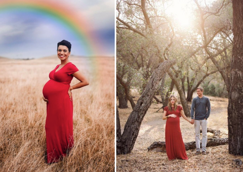 holiday maternity photoshoot