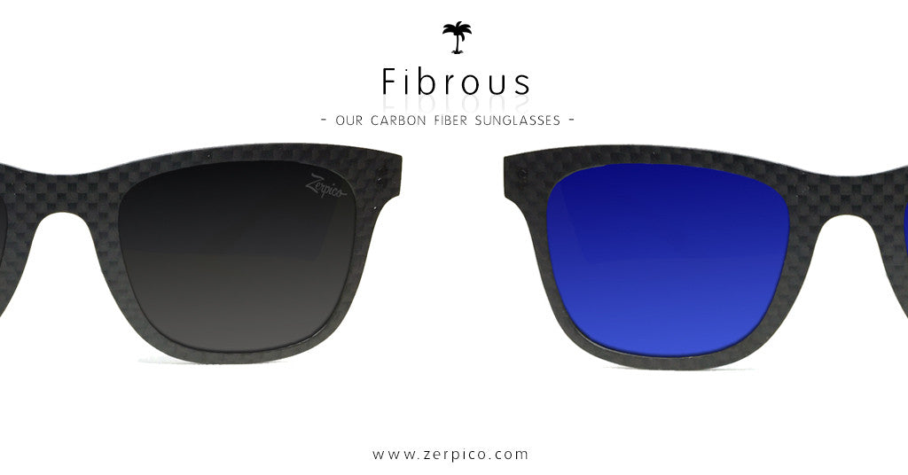 Fibroso. Gafas de sol de fibra de carbono de Zerpico.