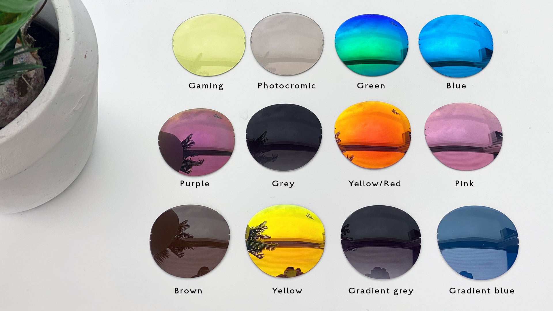 All our different lens color for Titan sunglasses V2.