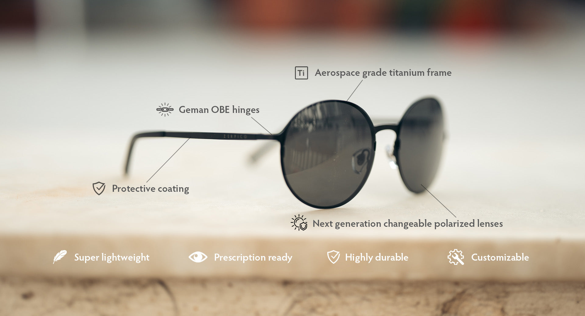 Specifics of our new TITAN sunglasses