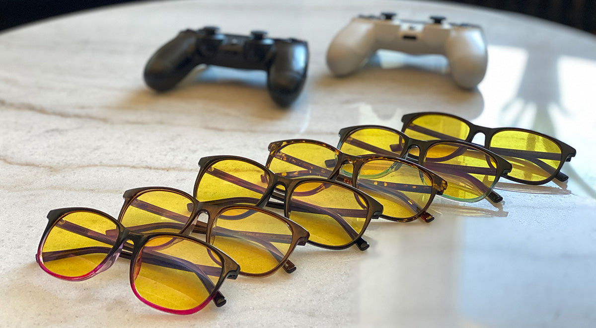 Neo gaming och anti bluelight wayfarer glasögon med gula linser. Det bästa valet för alla spelare.