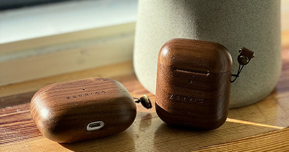 Zerpico Wooden Airpod cases for Pro, second and third generation.