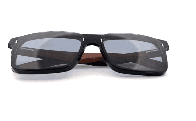 360 video of our Square Eyewood Reinvented sunglasses.