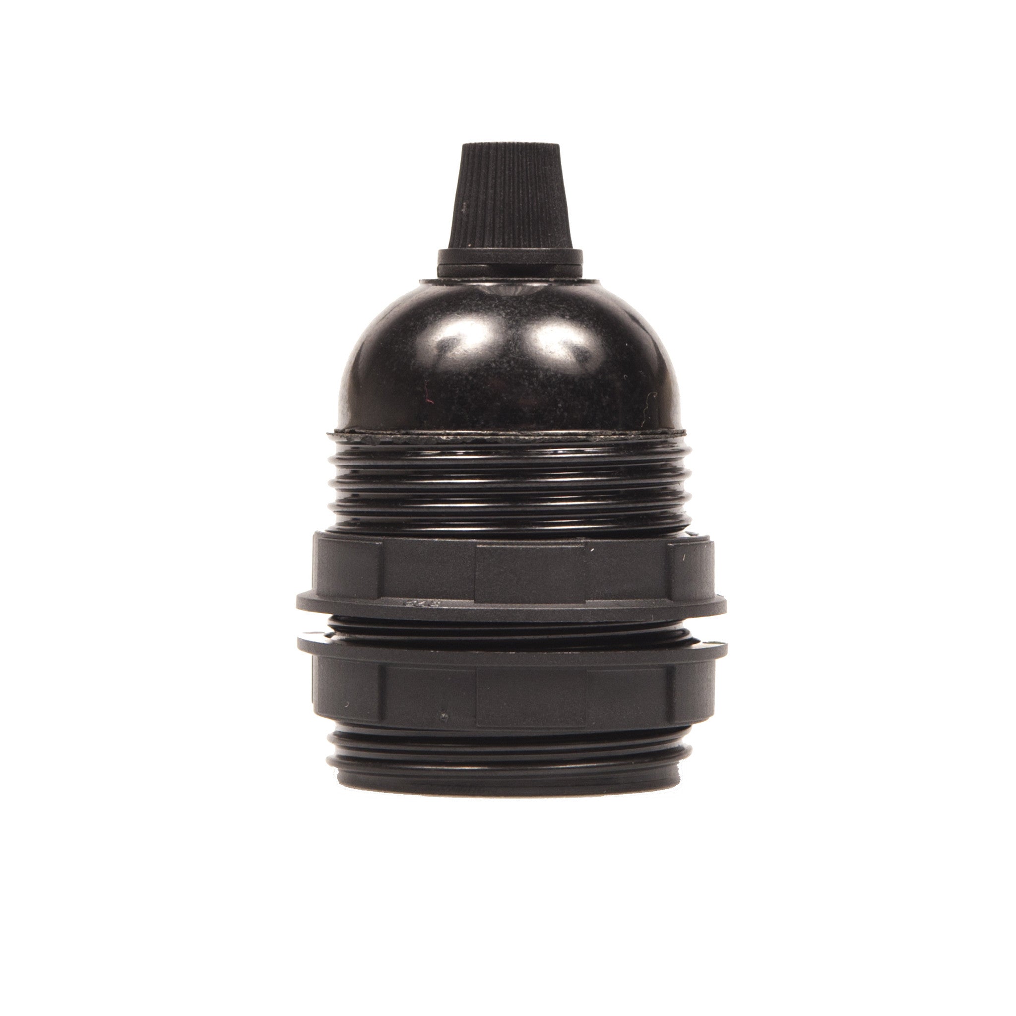 Lampholder - E27 Bakelite Black Plastic with grip