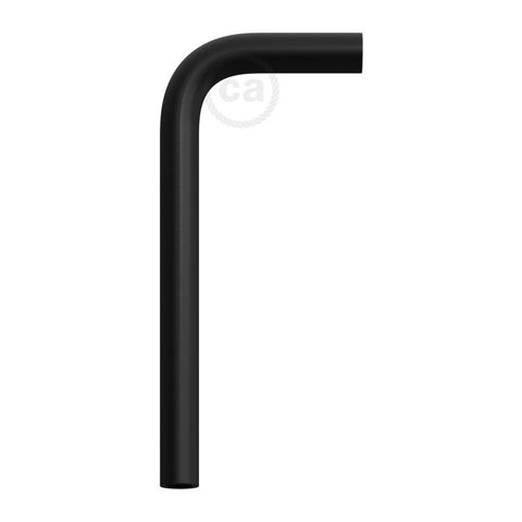 Matt Black 14 cm bent metal extension pipe