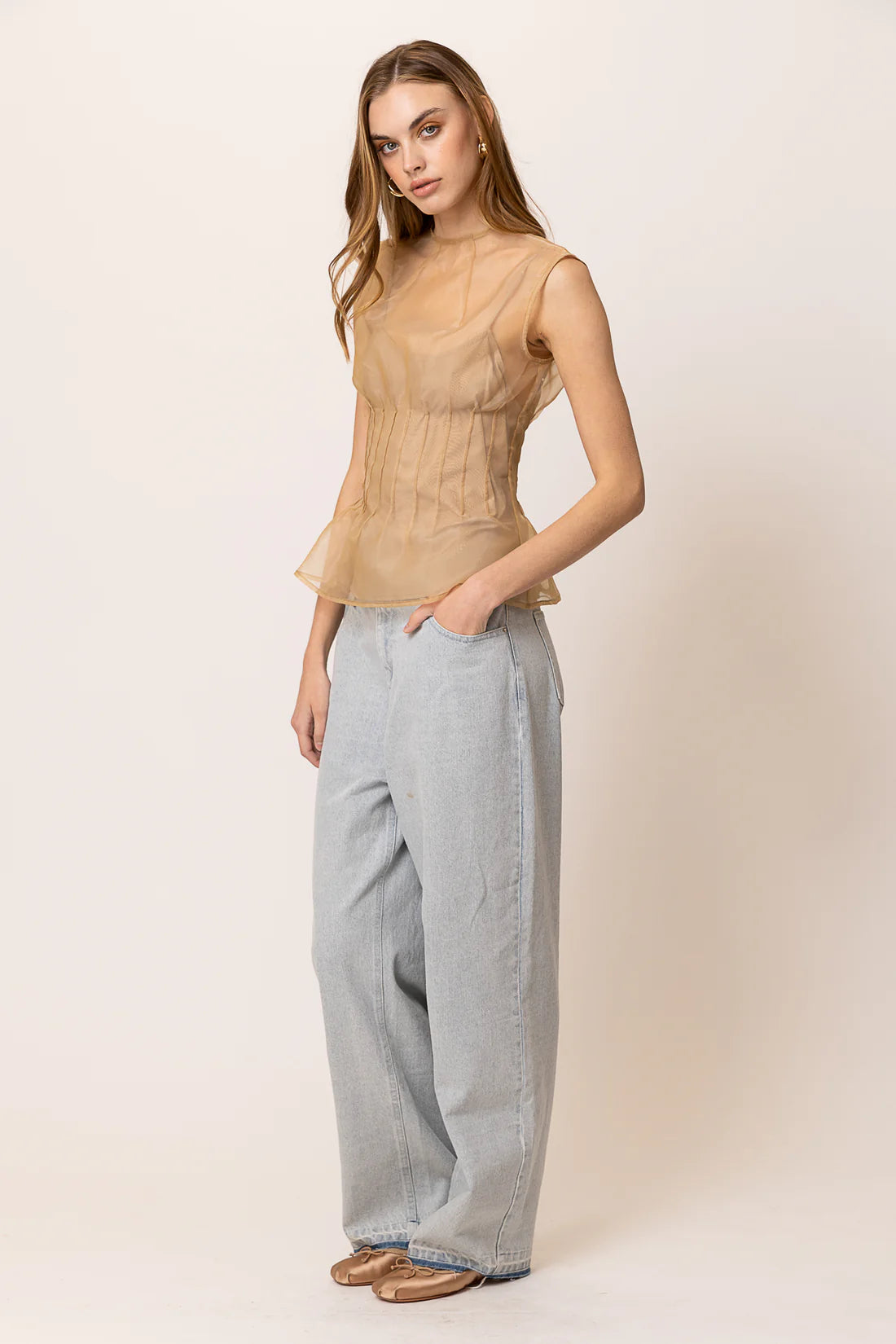Elfreda Pleated Top