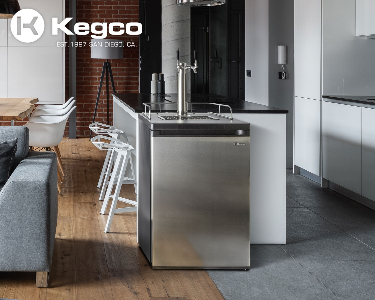 Kegco 24" Wide Dual Tap Stainless Steel Kegerator - K209SS-2NK - Wine