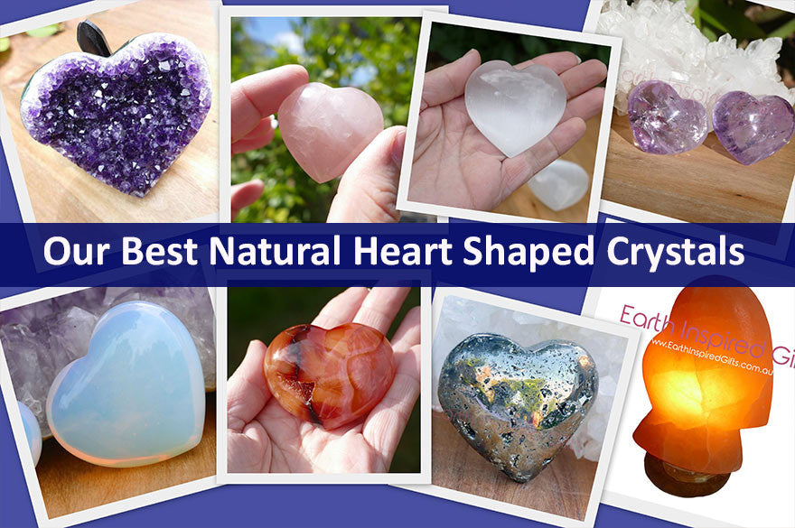 heart shaped healing crystals