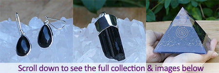 black tourmaline crystals