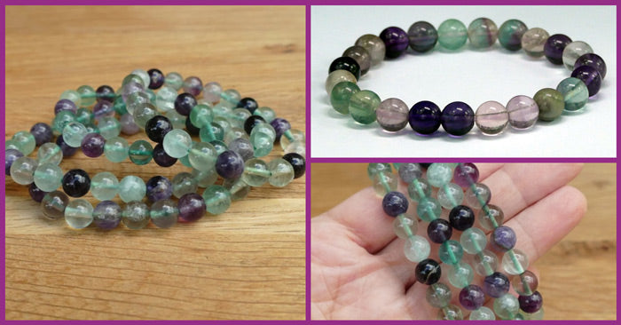 fluorite crystal bracelets rainbow fluorite