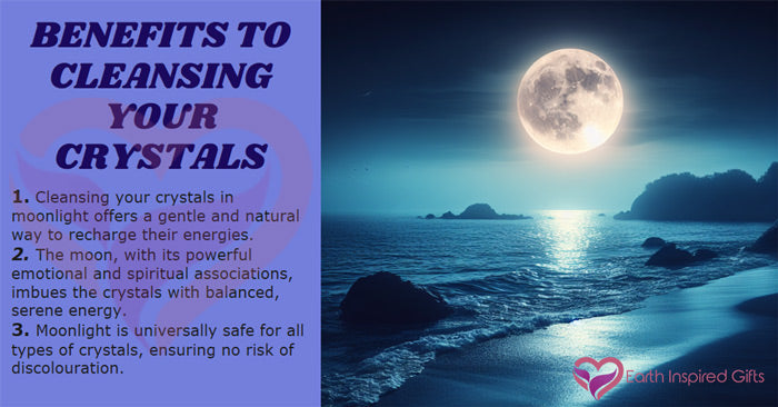 how to cleanse your crystals in moonlight benefits