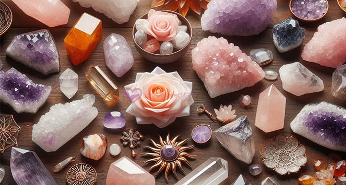 reiki crystals collection rose quartz amethyst citrine carnelian