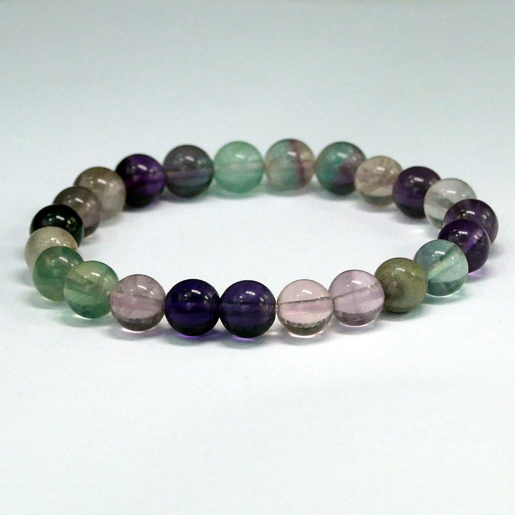 Fluorite Bracelet with Beautiful Shiny Beads - Earth Inspired Gifts