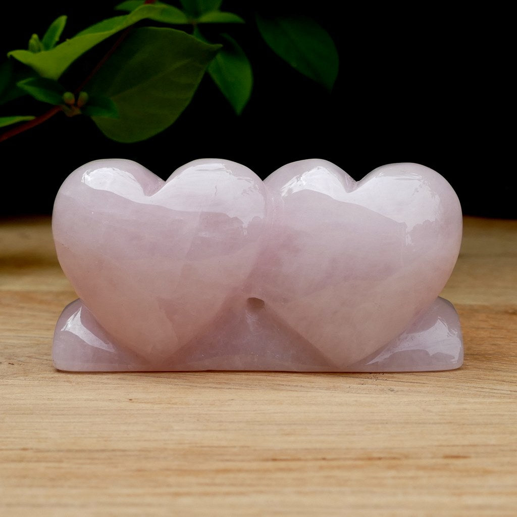 small rose quartz hearts