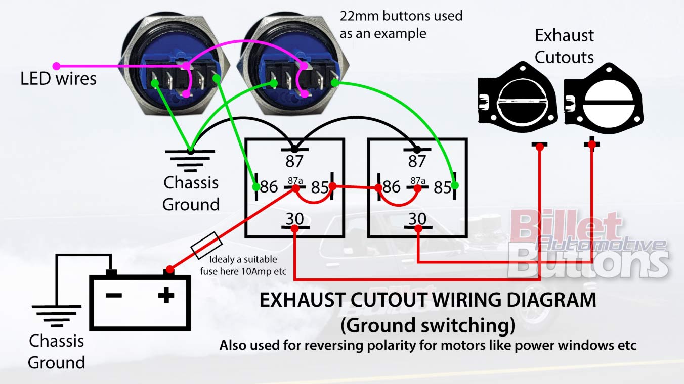 Wiring diagram videos for billet buttons power windows exhaust cut-outs