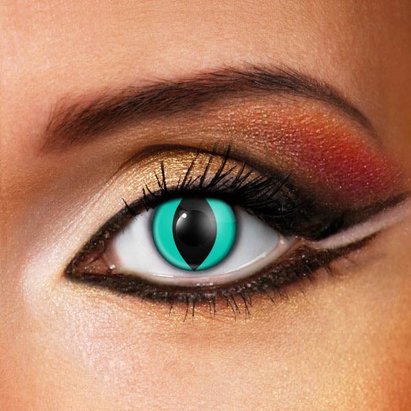 Aqua Cat Eye Contact Lenses | Cat Eye Contacts – iCrazyAngel