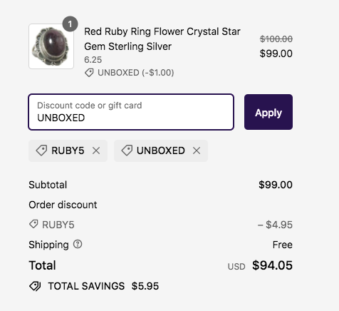 satin crystals multiple code discounts