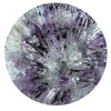 Amethyst Flower formation - natural purple and white gemstone formation - satin crystals meanings