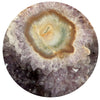 natural amethyst spirit quartz around chalcedony center - purple cactus crystal