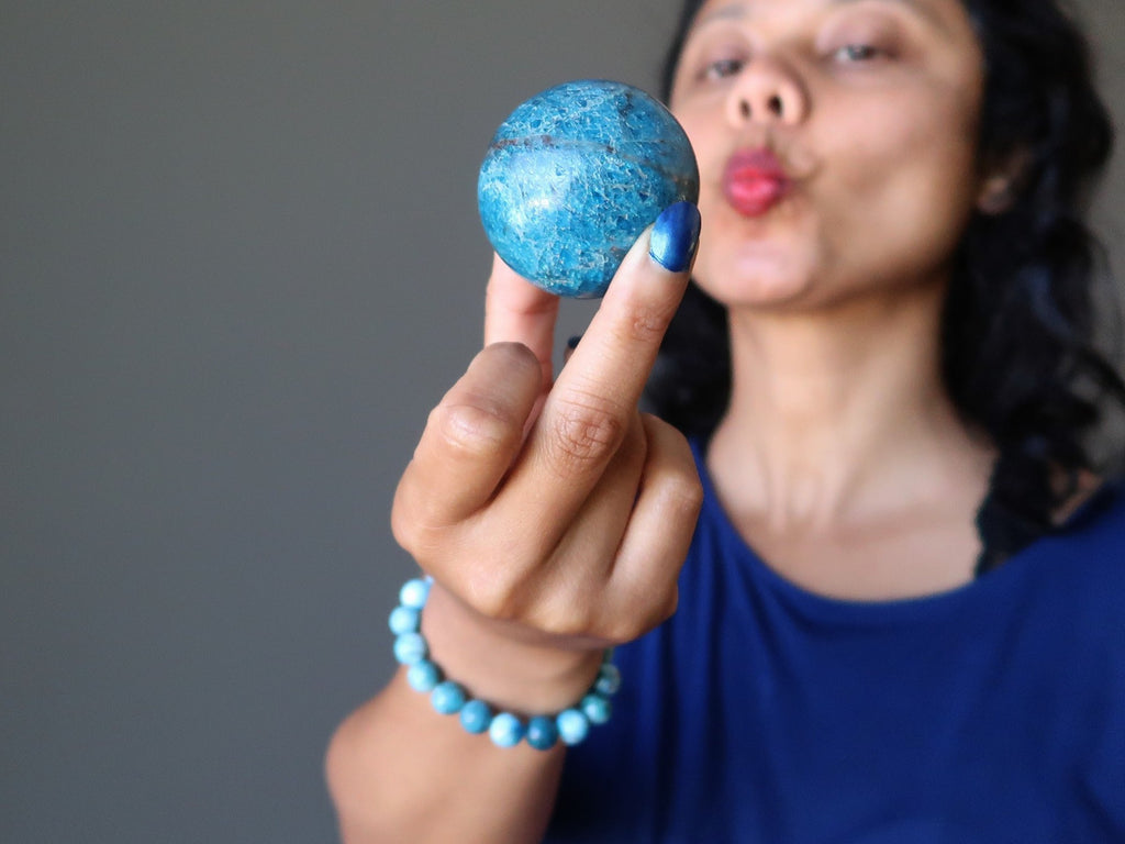 apatite ball and bracelet