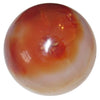 orange and white carnelian sphere