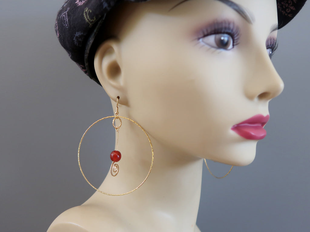 Large Hoop Earrings - Unique Gifts for Jewelry Lovers - Satin Crystals