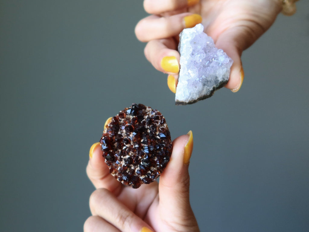 citrine and amethyst geodes