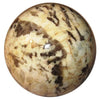 natural yellow and brown graphic feldspar stone sphere - satin crystals meanings