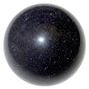 glittering navy blue goldstone stone sphere - satin crystals meanings