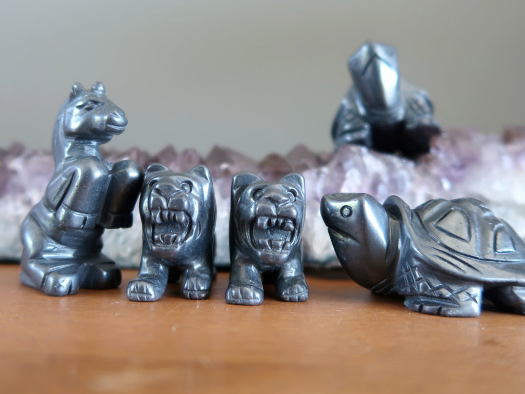 Hematite Animal Figurines - How to Find your Spirit Animal - Satin Crystals Blog