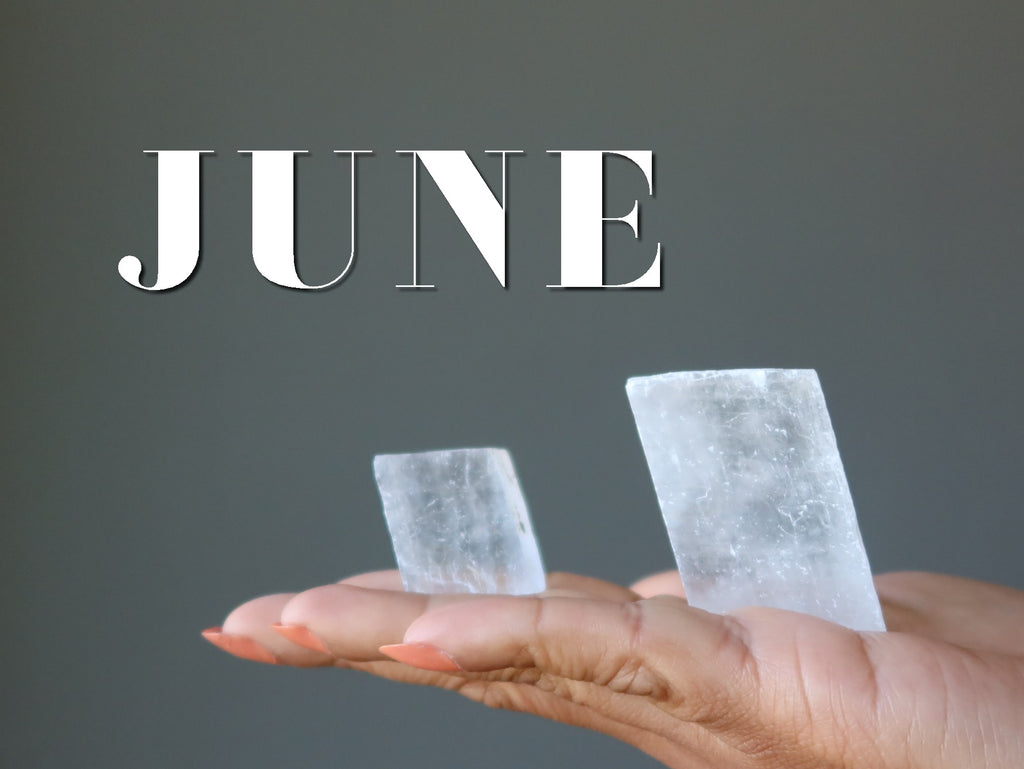 word June over calcite stone