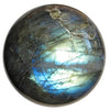 natural iridescent labradorite stone sphere - satin crystals meanings