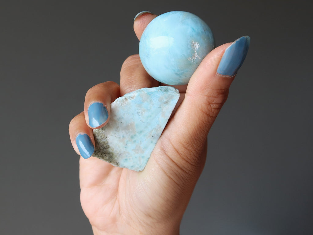 larimar sphere and slab