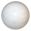 natural white marble stone sphere - satin crystals meanings