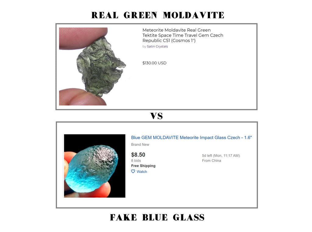 real vs fake moldavite