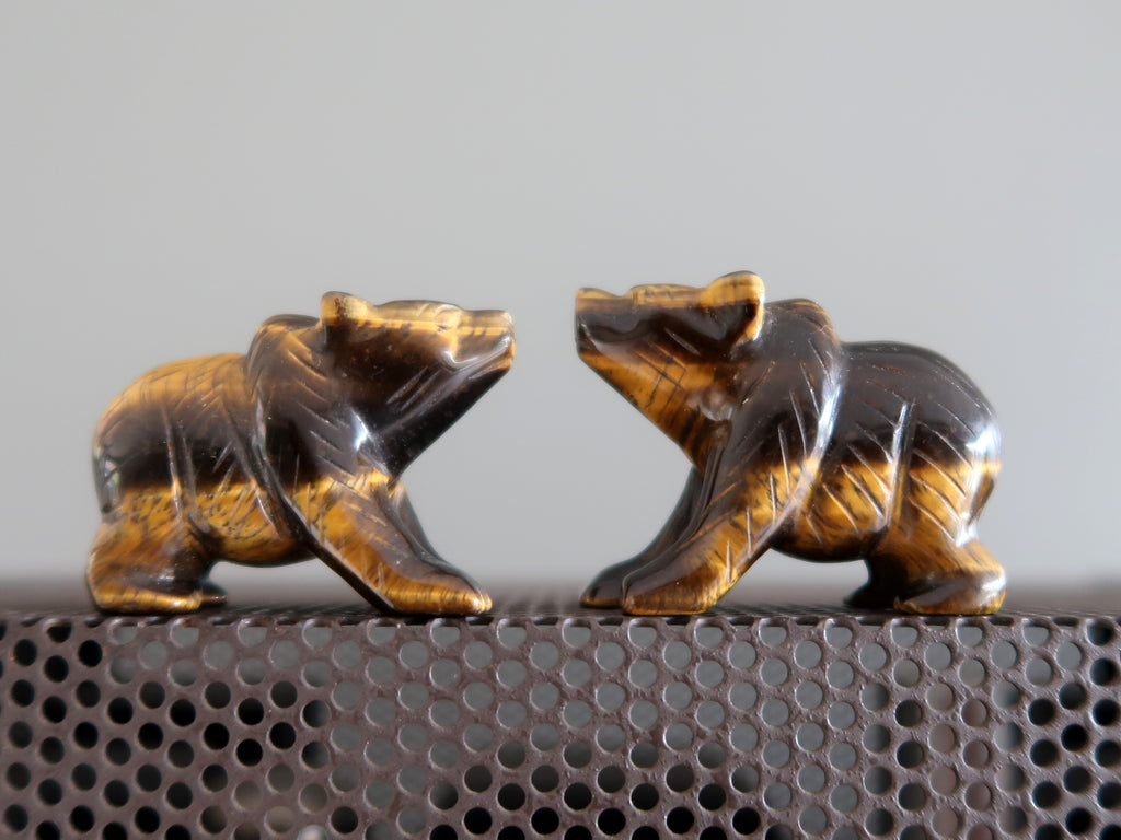 Tigers Eye Article - Bear Carvings - Satin Crystals Boutique