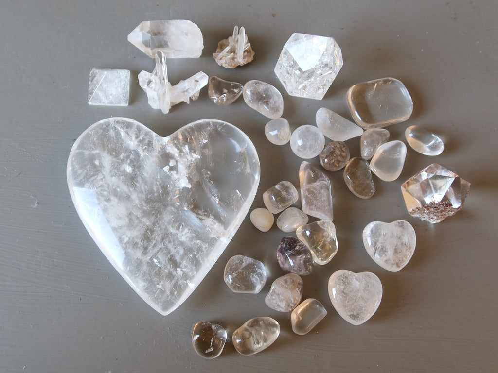 pile of quartz crystals