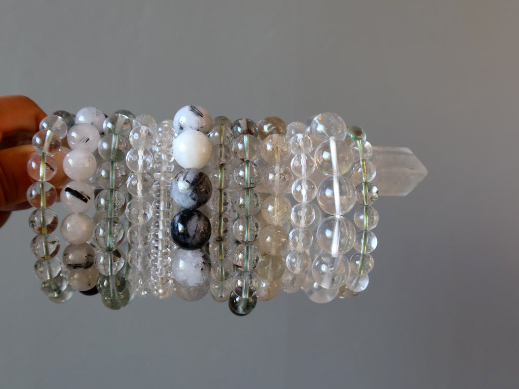 wand full of quartz bracelets