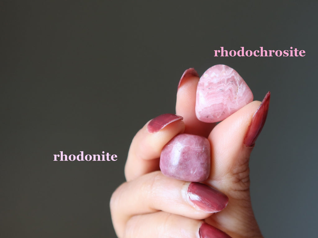 rhodochrosite and rhodonite