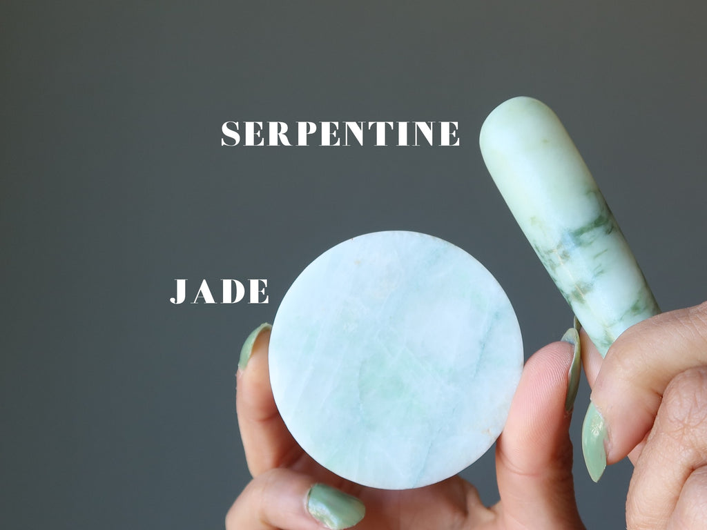 serpentine and jade stones