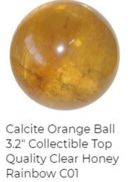 golden calcite sun spheres