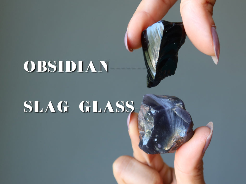 obsidian and slag glass